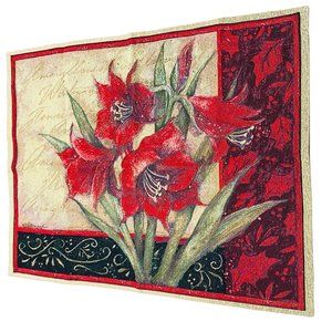 Amaryllis Christmas Grande Tapestry Wall Hanging ~ Artist Susan Winget